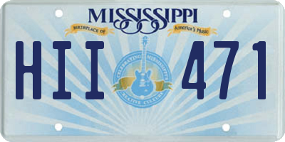 MS license plate HII471