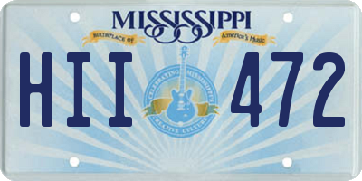 MS license plate HII472