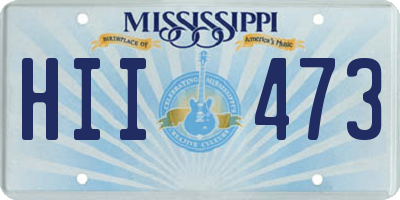MS license plate HII473