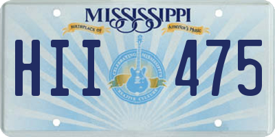 MS license plate HII475