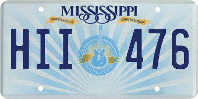 MS license plate HII476
