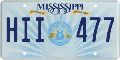 MS license plate HII477