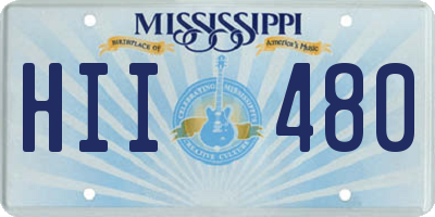 MS license plate HII480