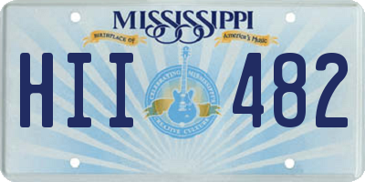 MS license plate HII482
