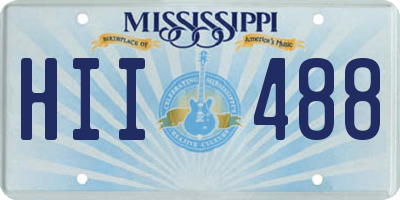 MS license plate HII488