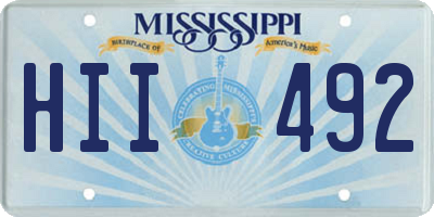 MS license plate HII492