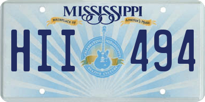 MS license plate HII494
