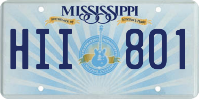 MS license plate HII801