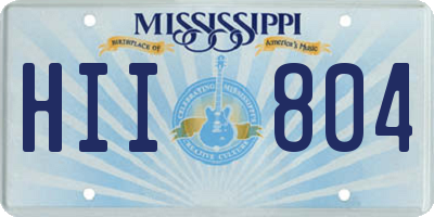MS license plate HII804