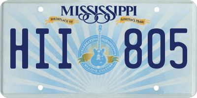 MS license plate HII805