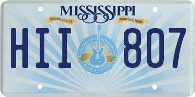 MS license plate HII807