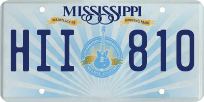 MS license plate HII810