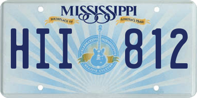 MS license plate HII812
