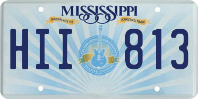 MS license plate HII813