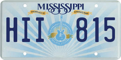 MS license plate HII815