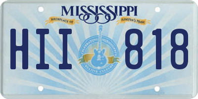 MS license plate HII818