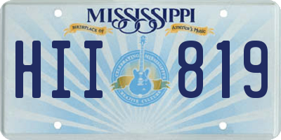 MS license plate HII819