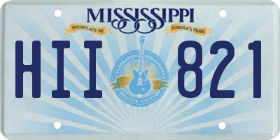 MS license plate HII821