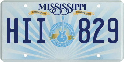 MS license plate HII829