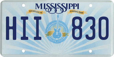 MS license plate HII830