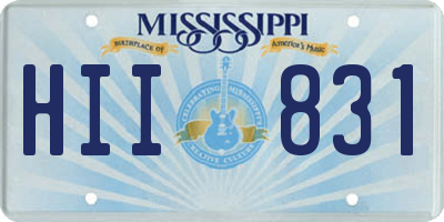 MS license plate HII831