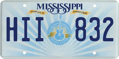 MS license plate HII832