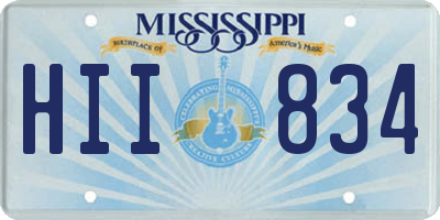 MS license plate HII834