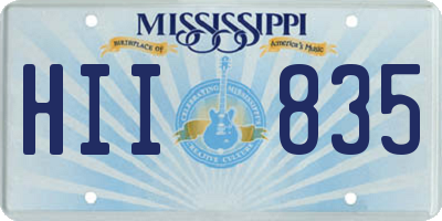 MS license plate HII835