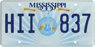 MS license plate HII837