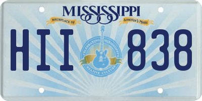MS license plate HII838