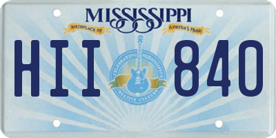 MS license plate HII840