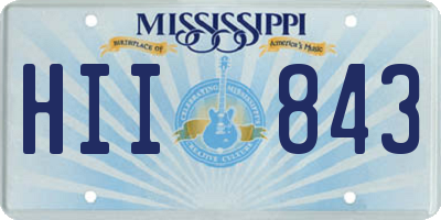 MS license plate HII843