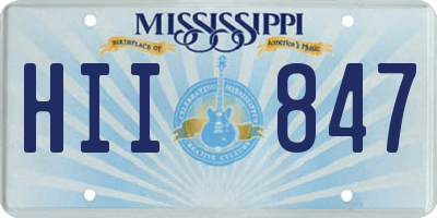 MS license plate HII847