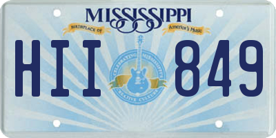 MS license plate HII849