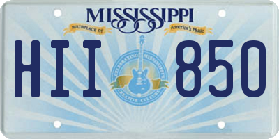 MS license plate HII850