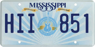 MS license plate HII851