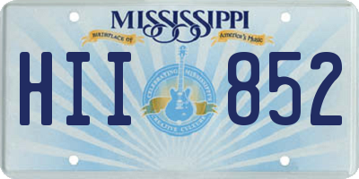 MS license plate HII852