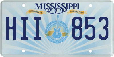 MS license plate HII853