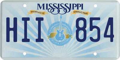 MS license plate HII854