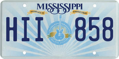 MS license plate HII858