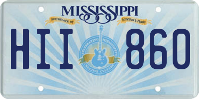 MS license plate HII860