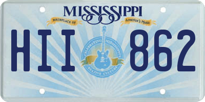 MS license plate HII862