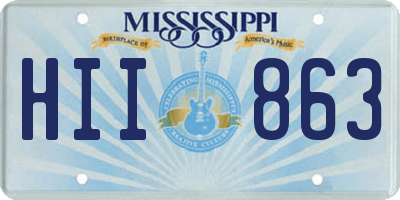 MS license plate HII863