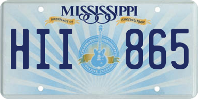 MS license plate HII865