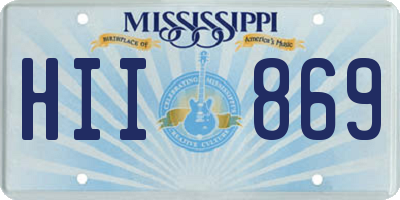 MS license plate HII869