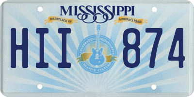 MS license plate HII874
