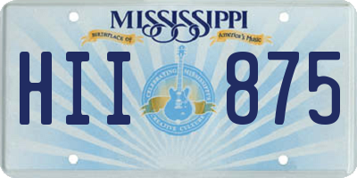 MS license plate HII875