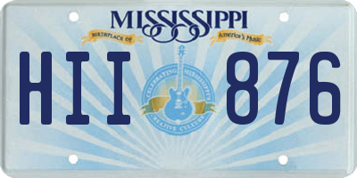 MS license plate HII876