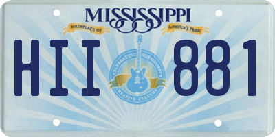 MS license plate HII881