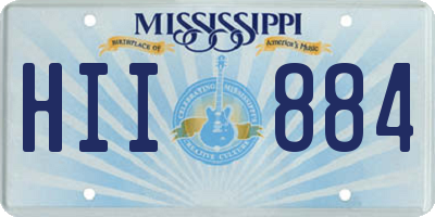 MS license plate HII884